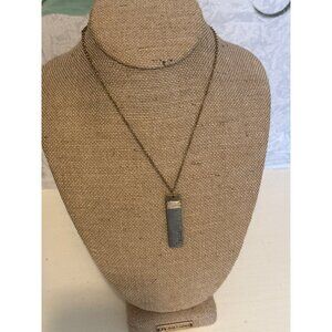 Peace Engraved Pendant Necklace In Silver Tone Finish Adjustable Chain